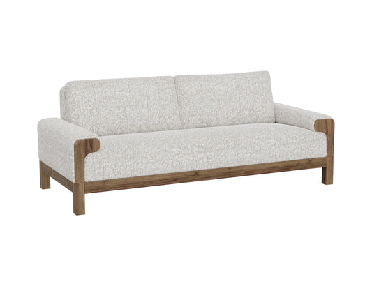 Wooden Frame & Base, Sofa - Light Cream