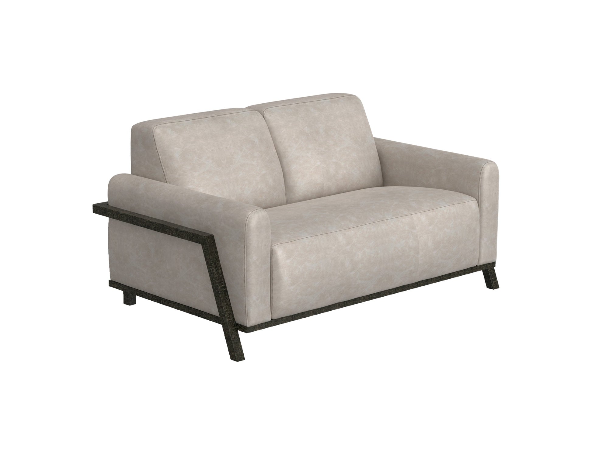Wooden Frame & Base, Loveseat - Ivory