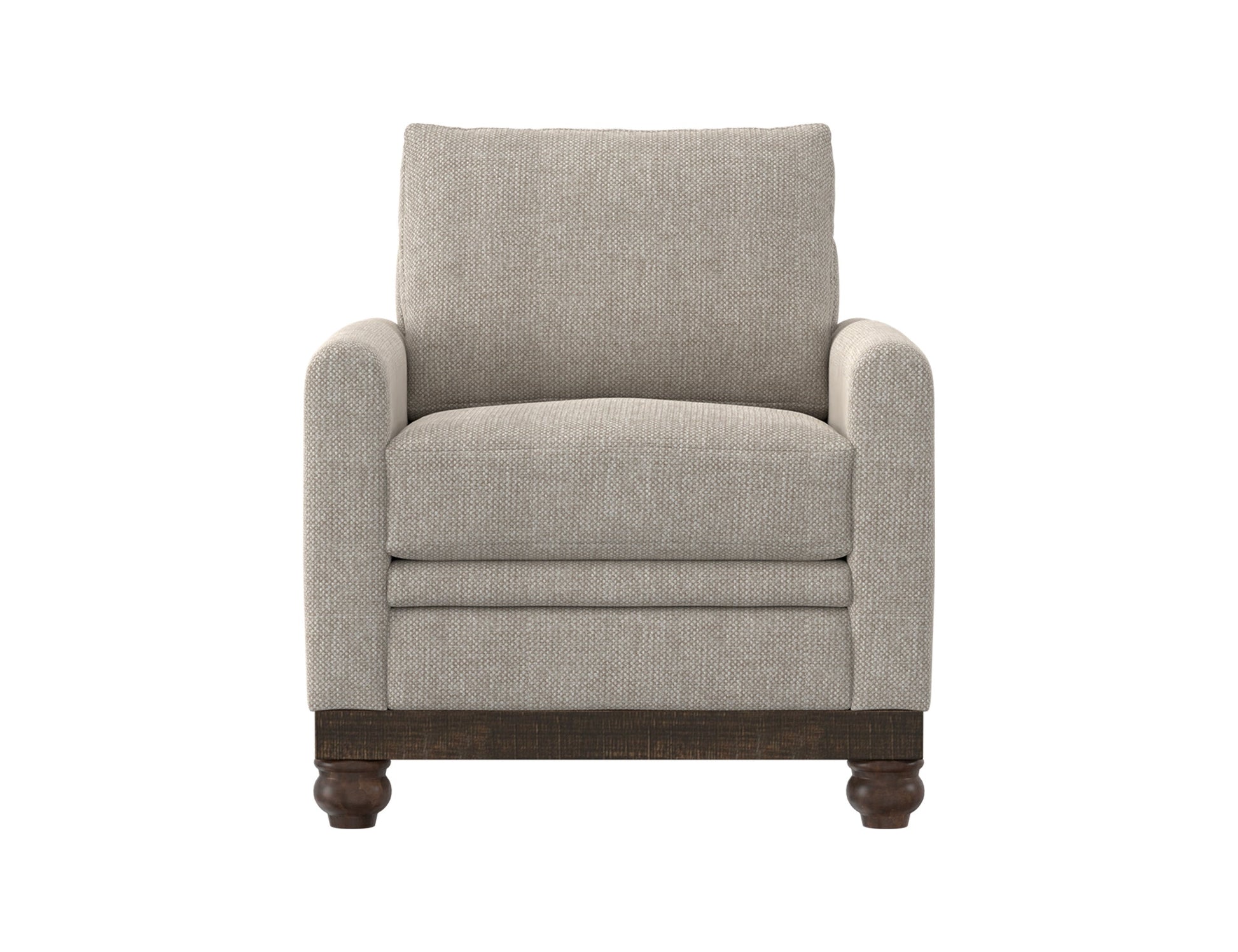 Wooden Frame & Base, Armchair - Agreeable Gray