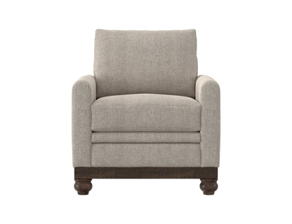 Wooden Frame & Base, Armchair - Agreeable Gray