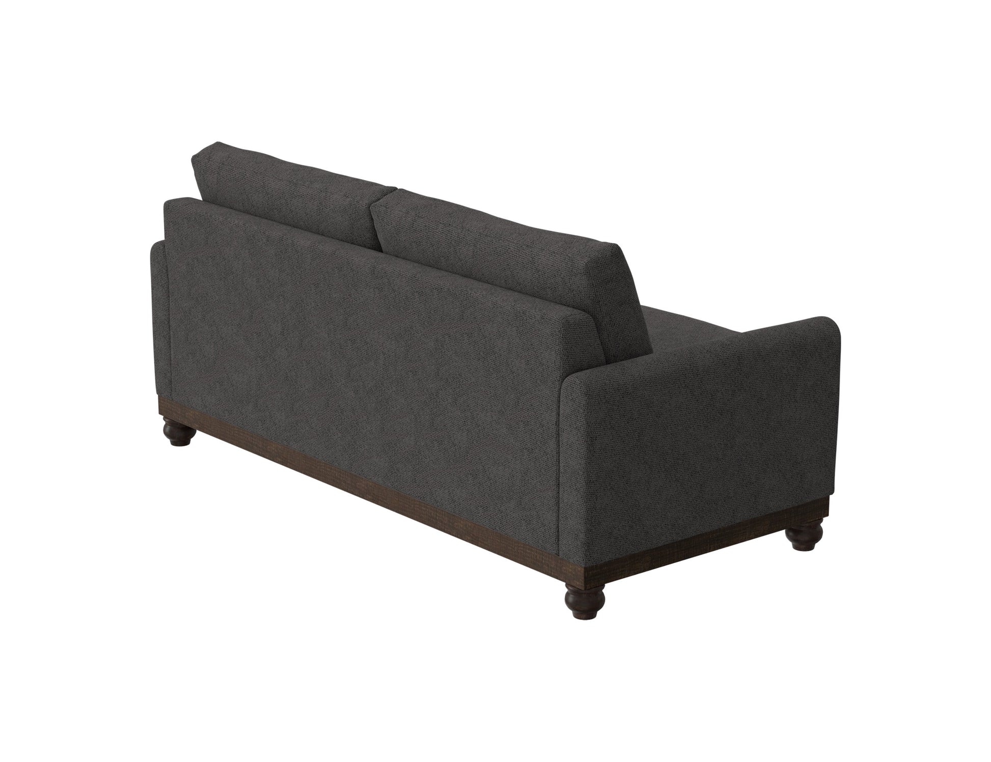Wooden Frame & Base, Sofa - Iron Gray