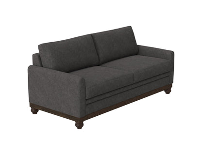 Wooden Frame & Base, Sofa - Iron Gray