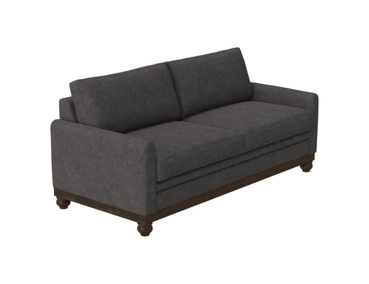 Wooden Frame & Base, Sofa - Iron Gray