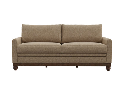 Wooden Frame & Base, Sofa - Brown Camel
