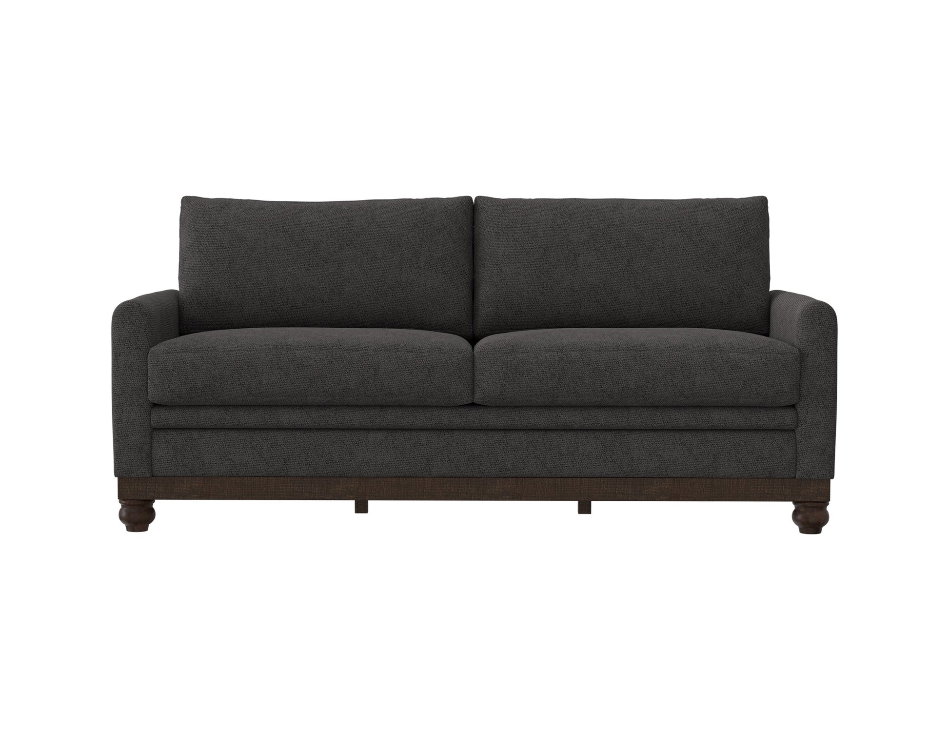 Wooden Frame & Base, Sofa - Iron Gray