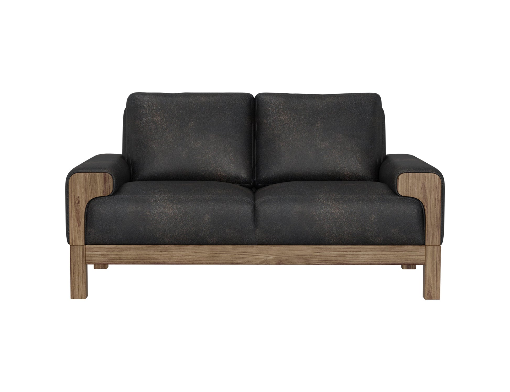 Wooden Frame & Base, Loveseat - Licorice Black