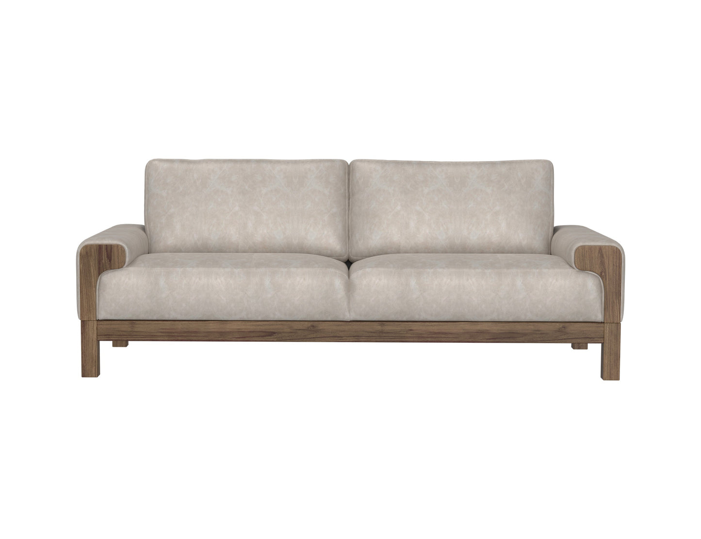 Wooden Frame & Base, Sofa - Ivory