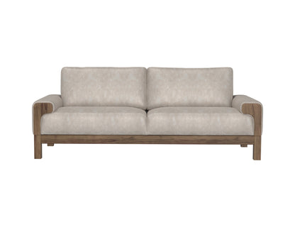 Wooden Frame & Base, Sofa - Ivory