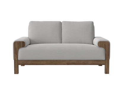 Wooden Frame & Base, Loveseat - Ecru Beige