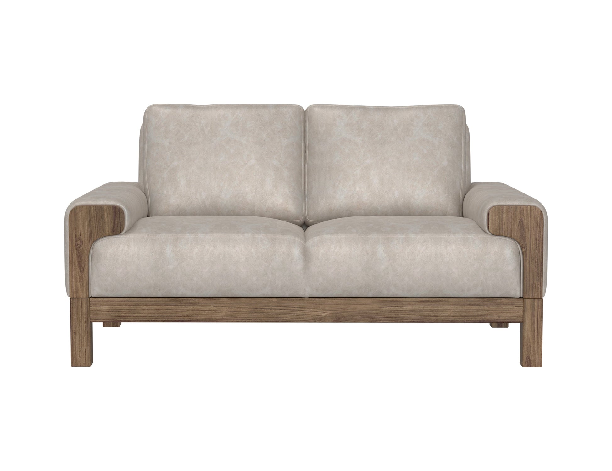 Wooden Frame & Base, Loveseat - Ivory