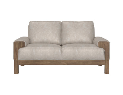 Wooden Frame & Base, Loveseat - Ivory