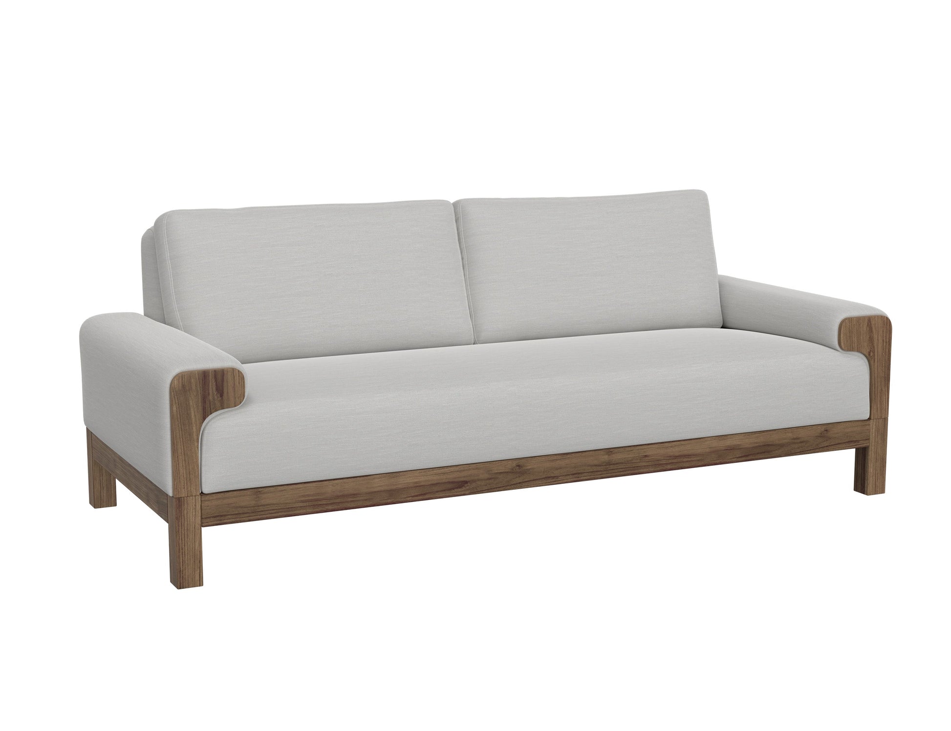 Wooden Frame & Base, Sofa - Ecru Beige