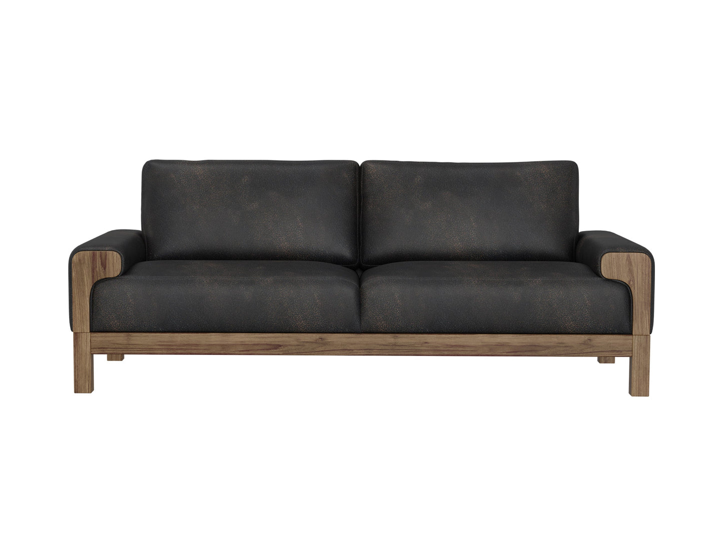 Wooden Frame & Base, Sofa - Licorice Black