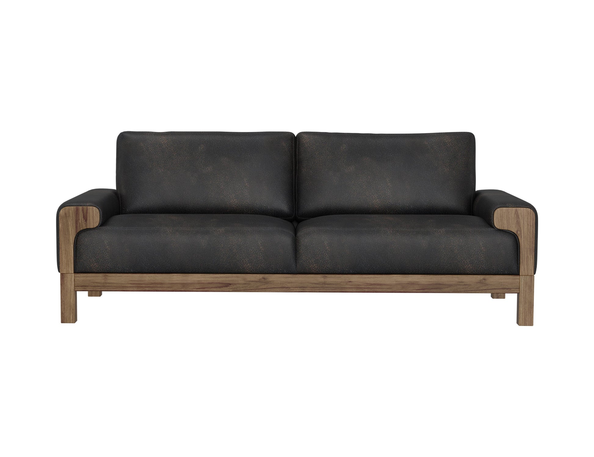 Wooden Frame & Base, Sofa - Licorice Black