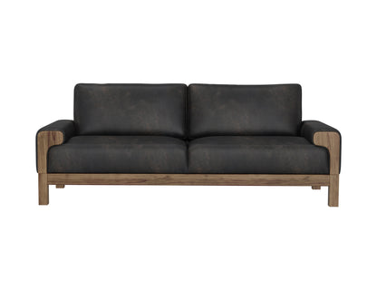 Wooden Frame & Base, Sofa - Licorice Black