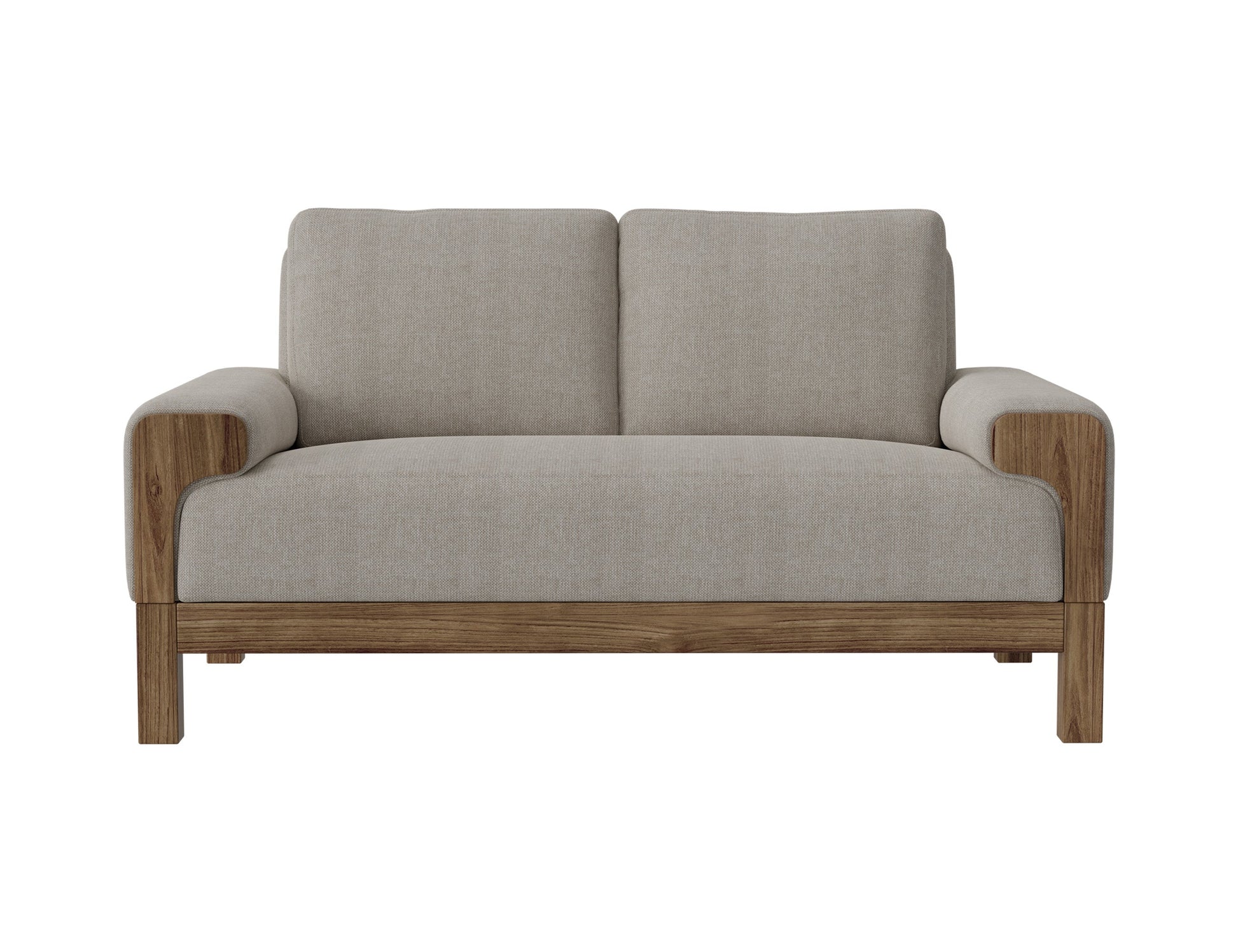 Wooden Frame & Base, Loveseat - Agreeable Gray