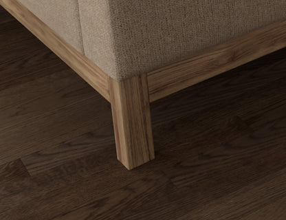 Wooden Frame & Base, Loveseat - Brown Camel