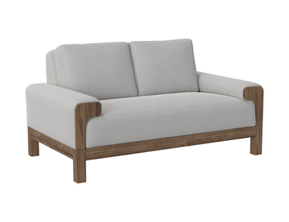 Wooden Frame & Base, Loveseat - Ecru Beige