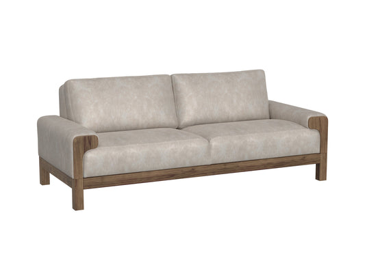 Wooden Frame & Base, Sofa - Ivory