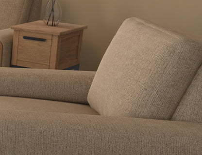 Wooden Frame & Base, Loveseat - Brown Camel