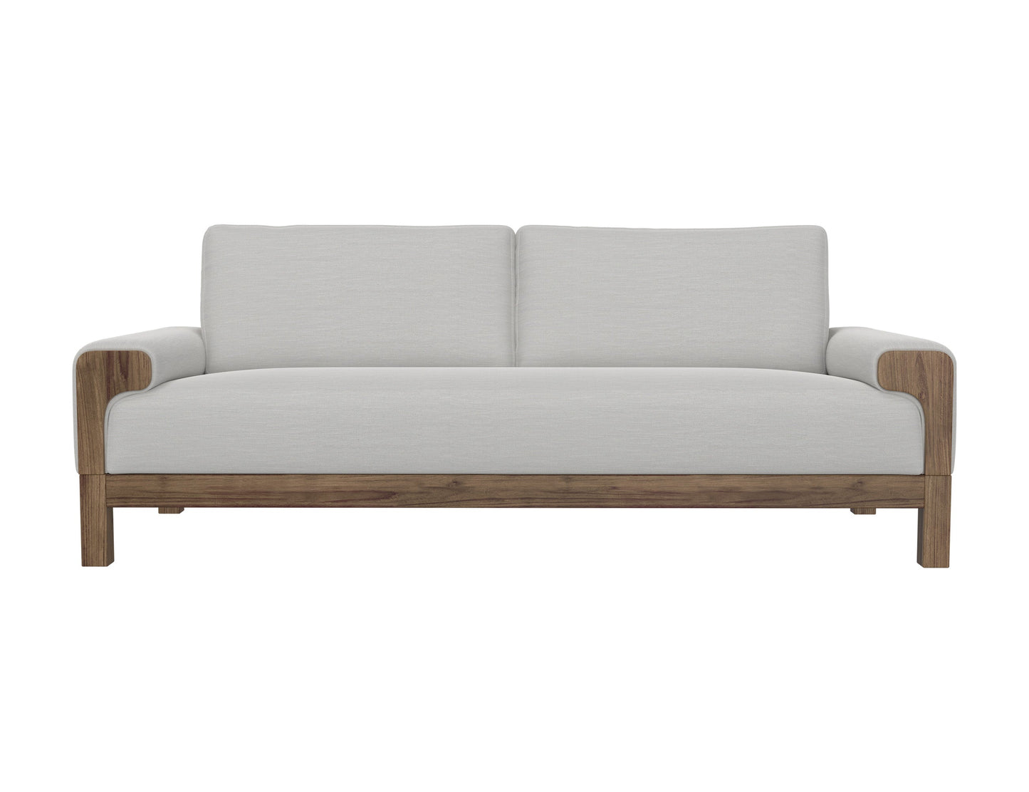 Wooden Frame & Base, Sofa - Ecru Beige