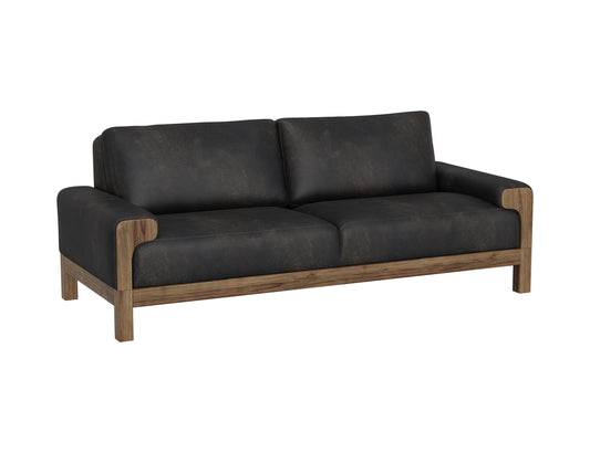 Wooden Frame & Base, Sofa - Licorice Black