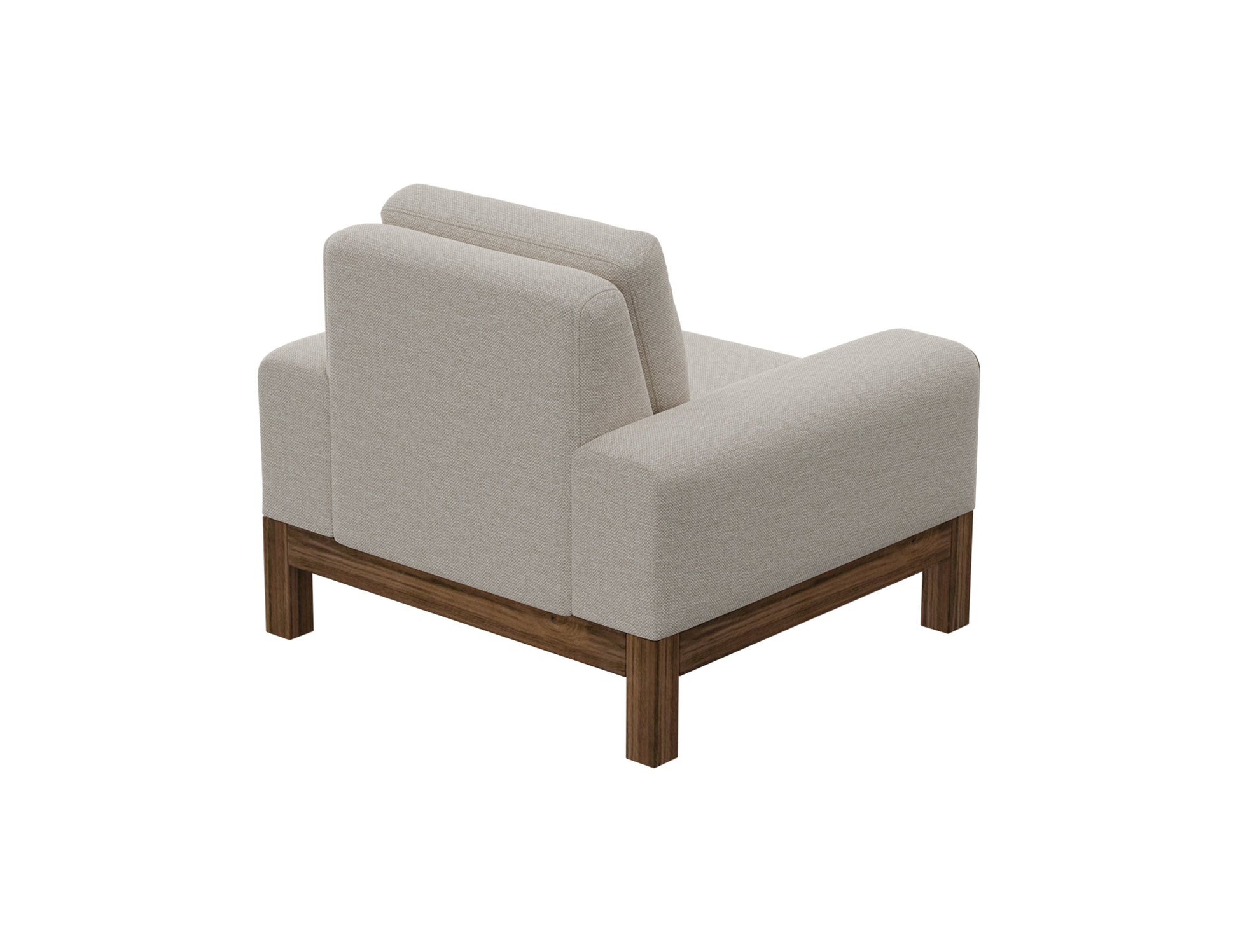 Wooden Frame & Base, Armchair - Agreeable Gray