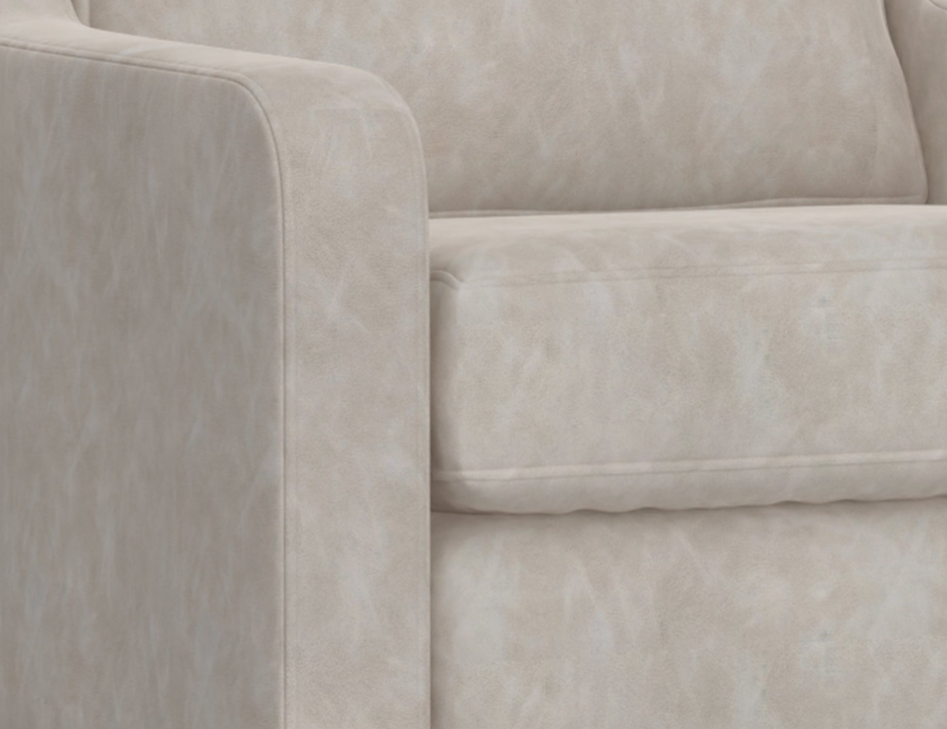 Wooden Frame & Base, Loveseat - Ivory