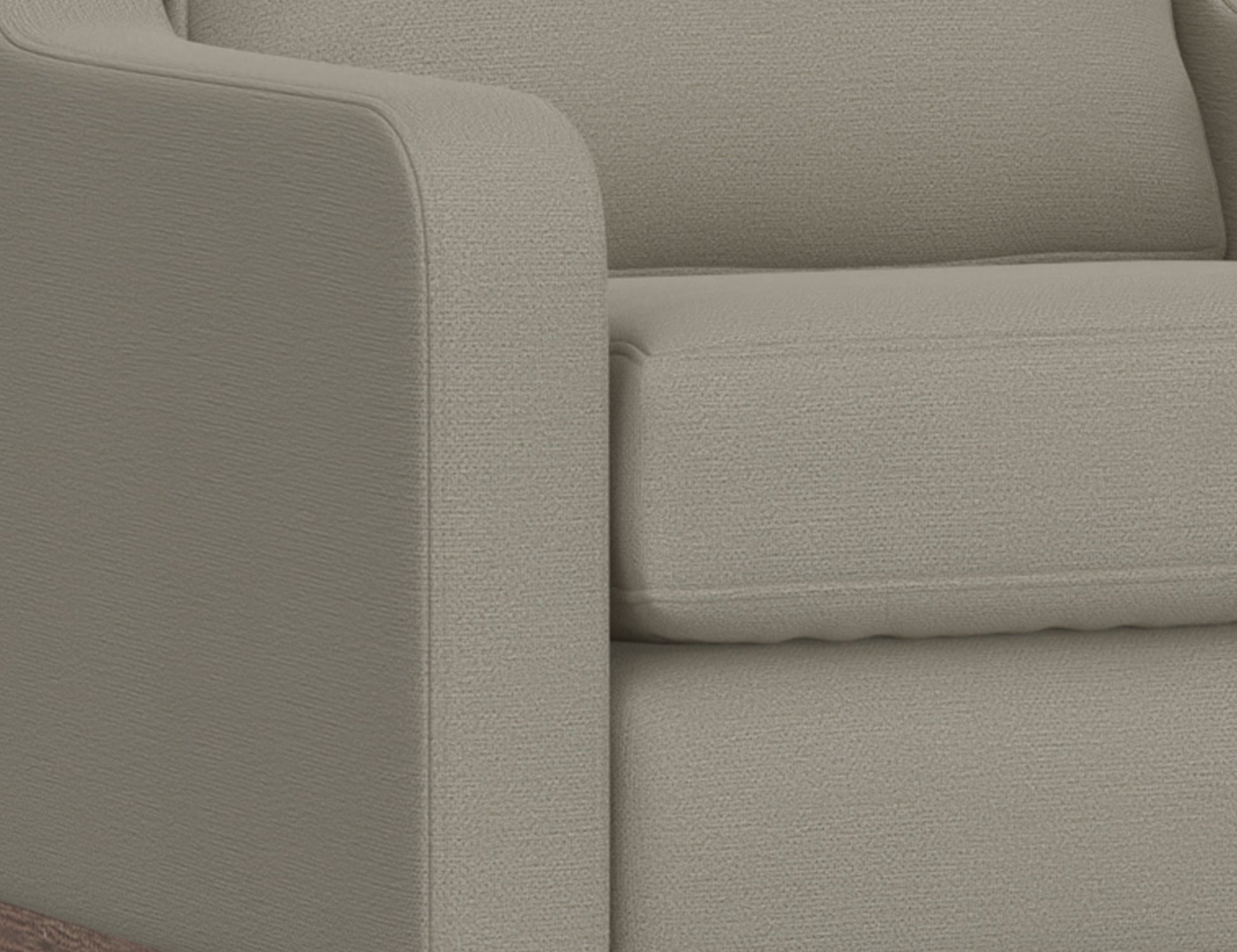 Wooden Frame & Base, Loveseat - Almond Gray