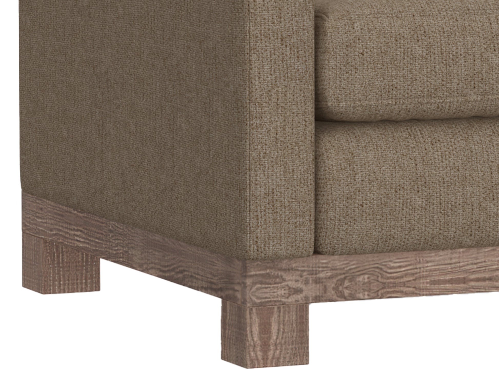 Wooden Frame & Base, Sofa - Brown Camel