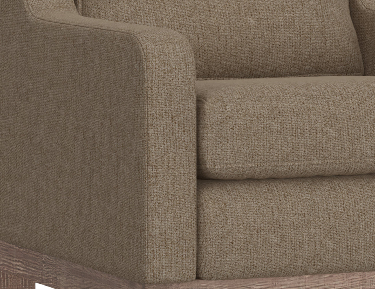 Wooden Frame & Base, Sofa - Brown Camel