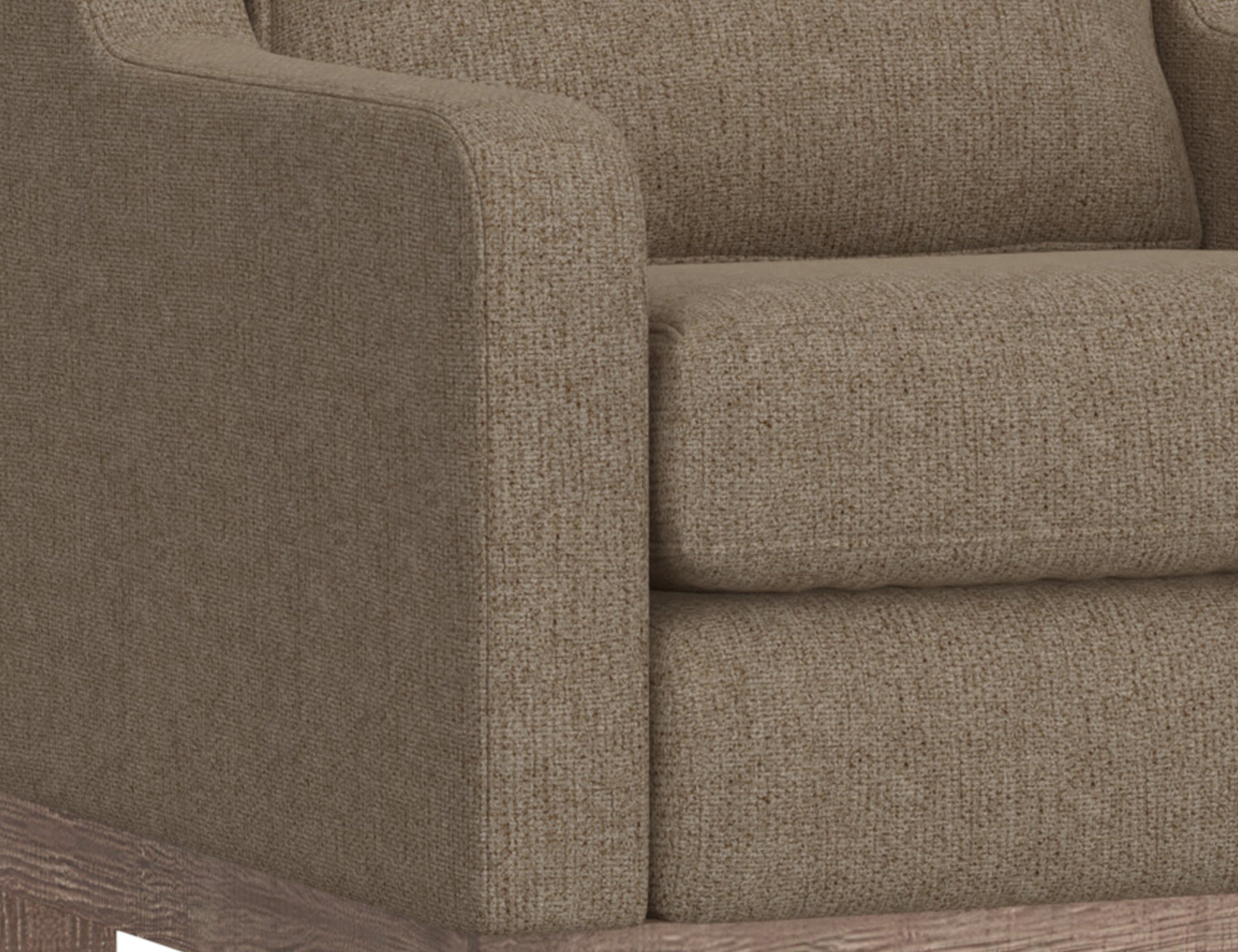 Wooden Frame & Base, Sofa - Brown Camel