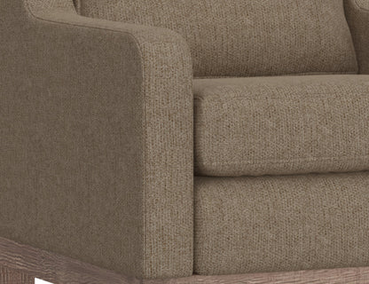 Wooden Frame & Base, Sofa - Brown Camel