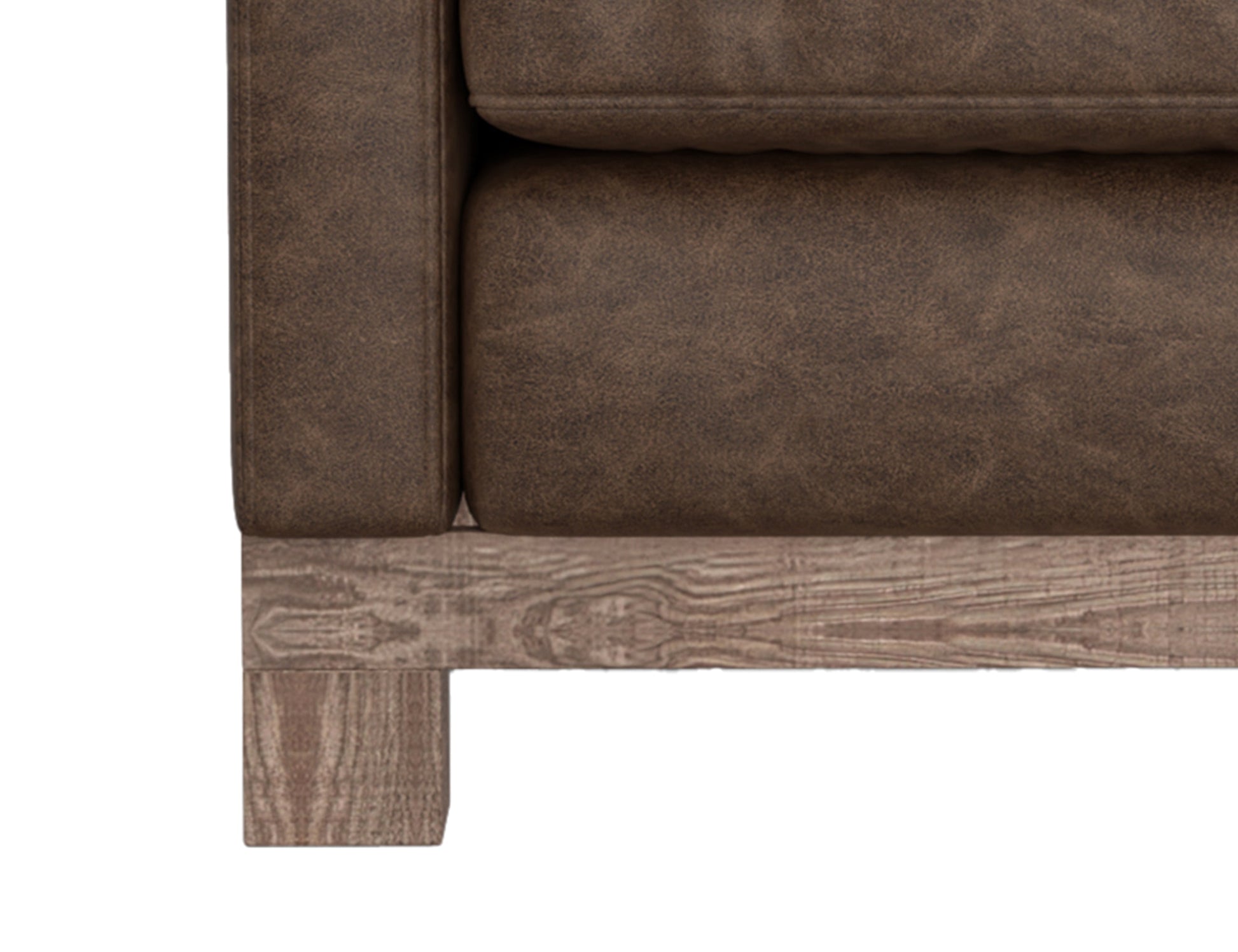 Wooden Frame & Base, Loveseat - Chocolate Brown