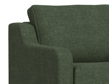 Wooden Frame & Base, Sofa - Olive Green