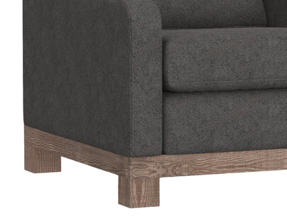 Wooden Frame & Base, Armchair - Iron Gray