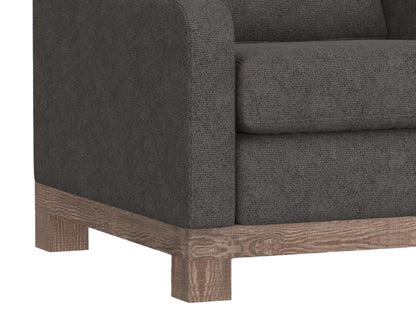 Wooden Frame & Base, Sofa - Iron Gray