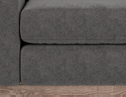 Wooden Frame & Base, Armchair - Iron Gray