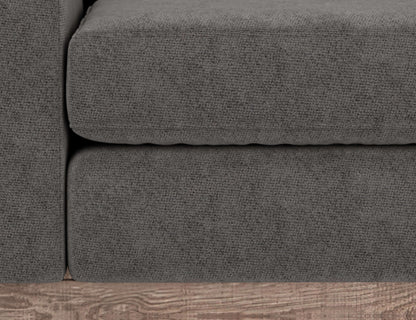 Wooden Frame & Base, Sofa - Iron Gray
