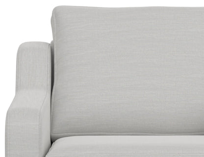 Wooden Frame & Base, Loveseat - Ecru Beige