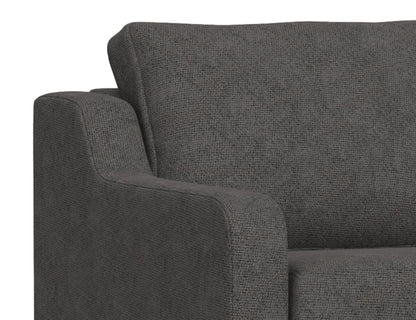Wooden Frame & Base, Armchair - Iron Gray