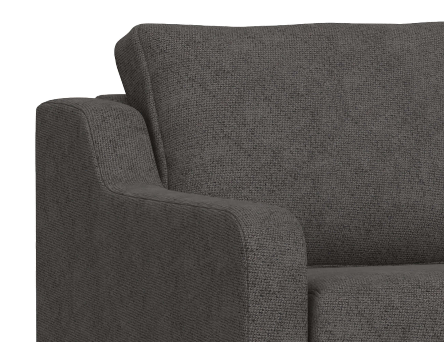 Wooden Frame & Base, Sofa - Iron Gray