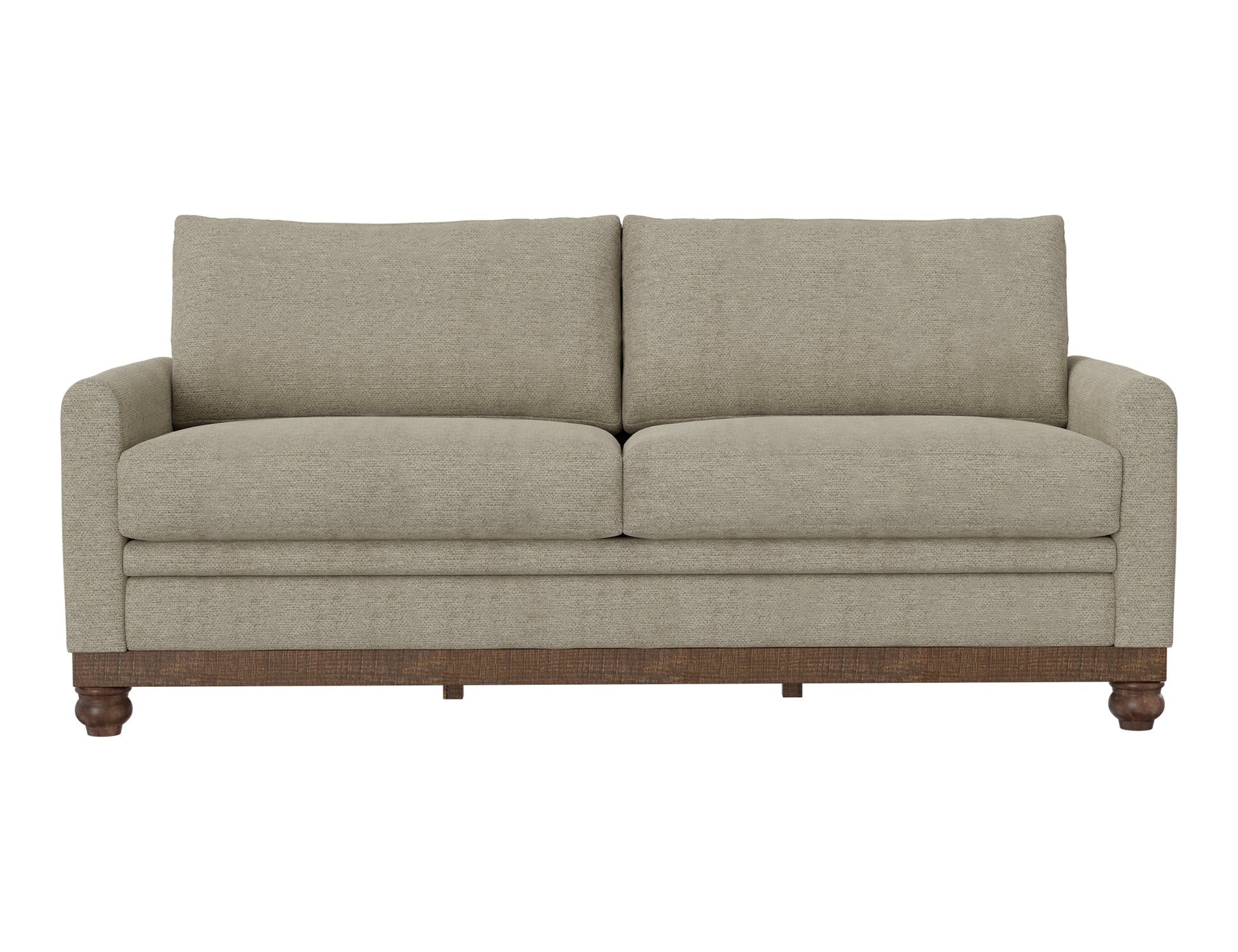 Wooden Frame & Base, Sofa - Almond Gray