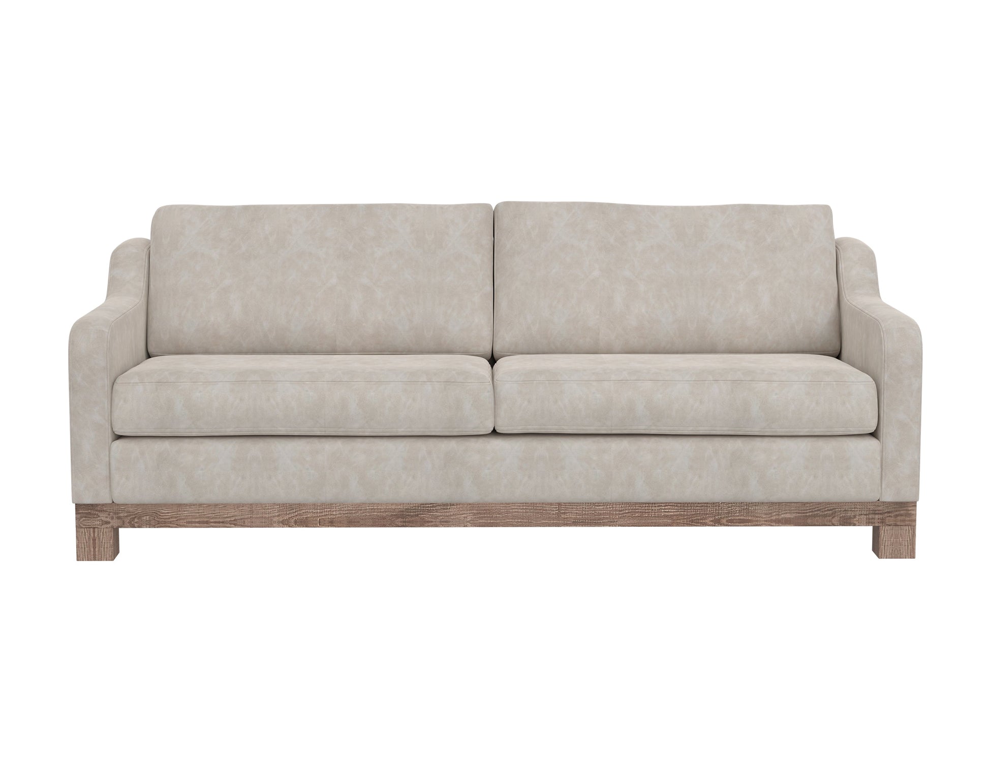 Wooden Frame & Base, Sofa - Ivory