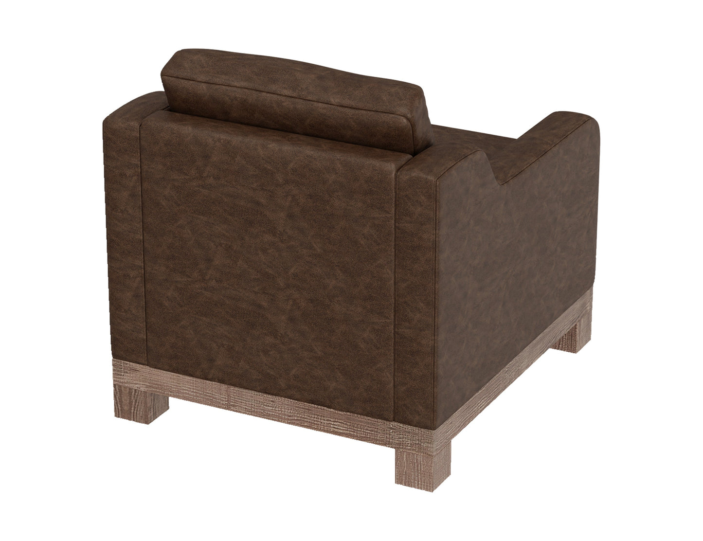 Wooden Frame & Base, Armchair - Chocolate Brown