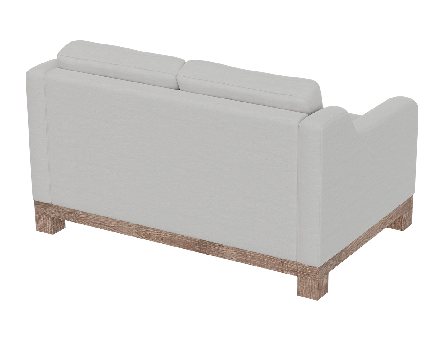 Wooden Frame & Base, Loveseat - Ecru Beige