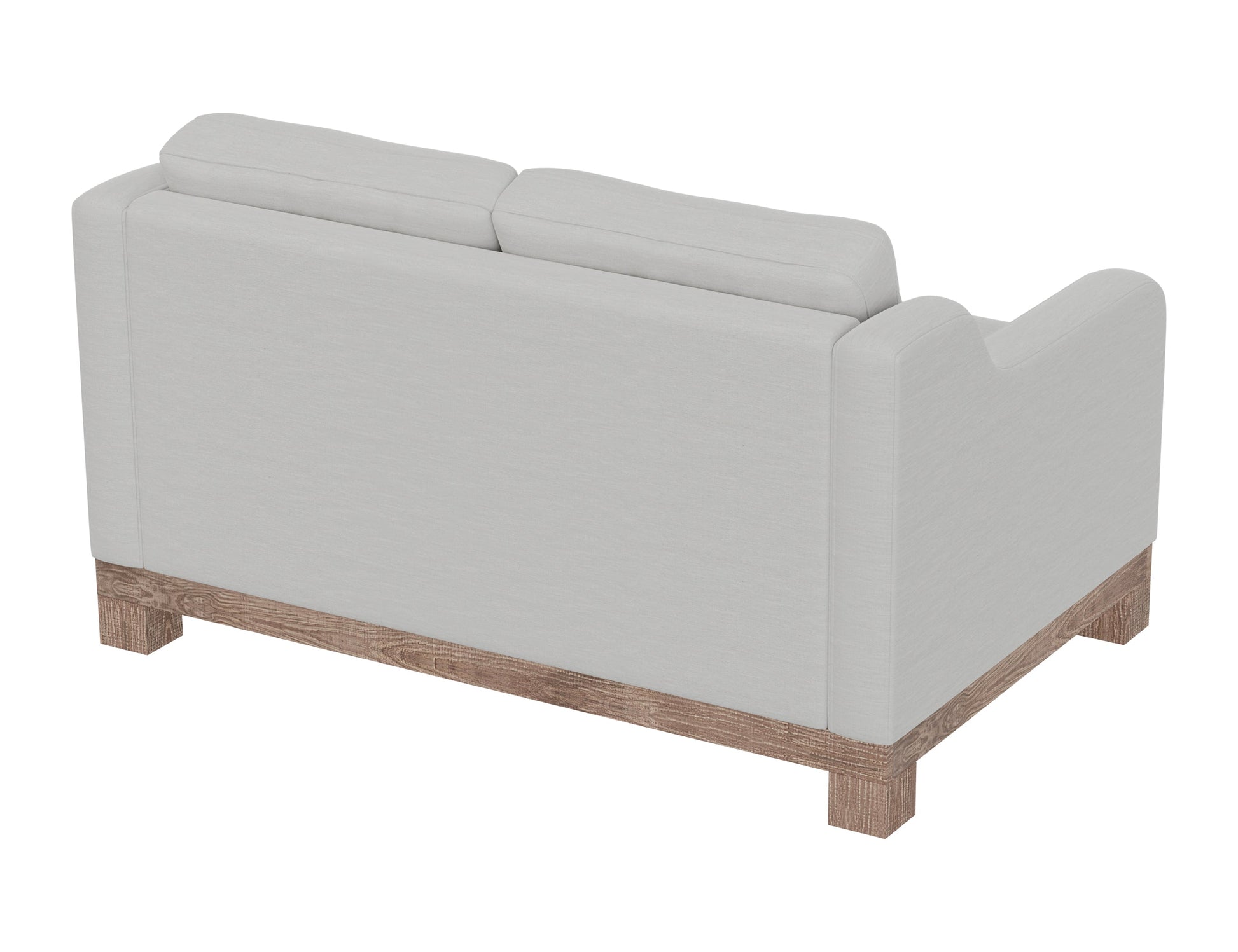 Wooden Frame & Base, Loveseat - Ecru Beige