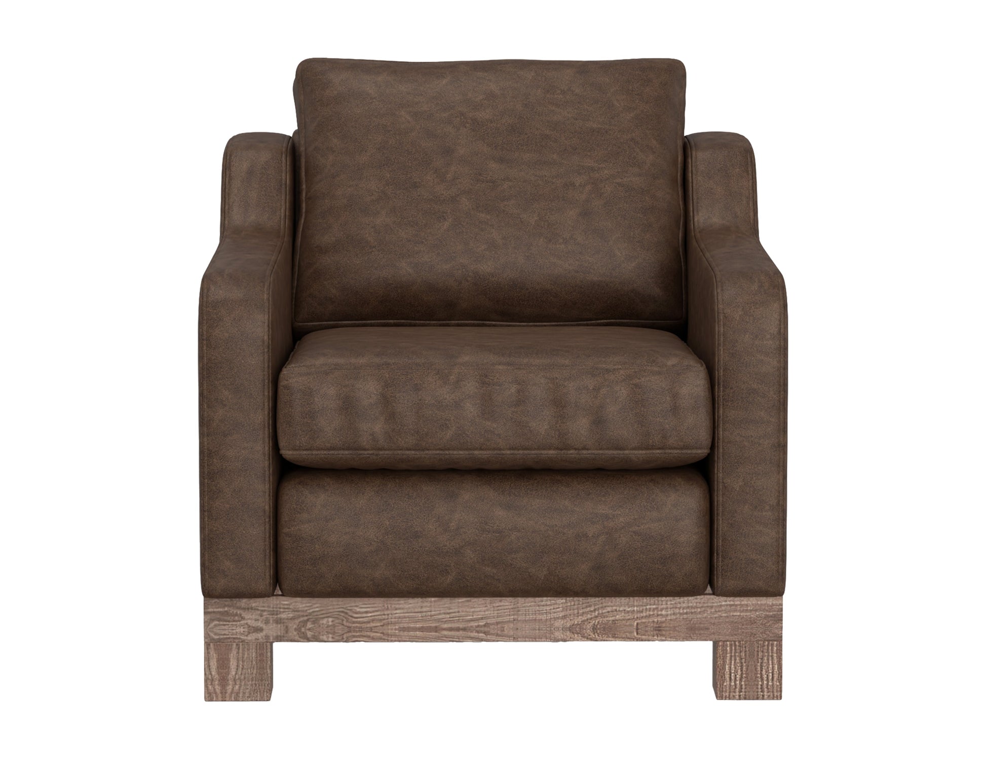 Wooden Frame & Base, Armchair - Chocolate Brown