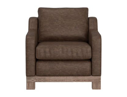 Wooden Frame & Base, Armchair - Chocolate Brown