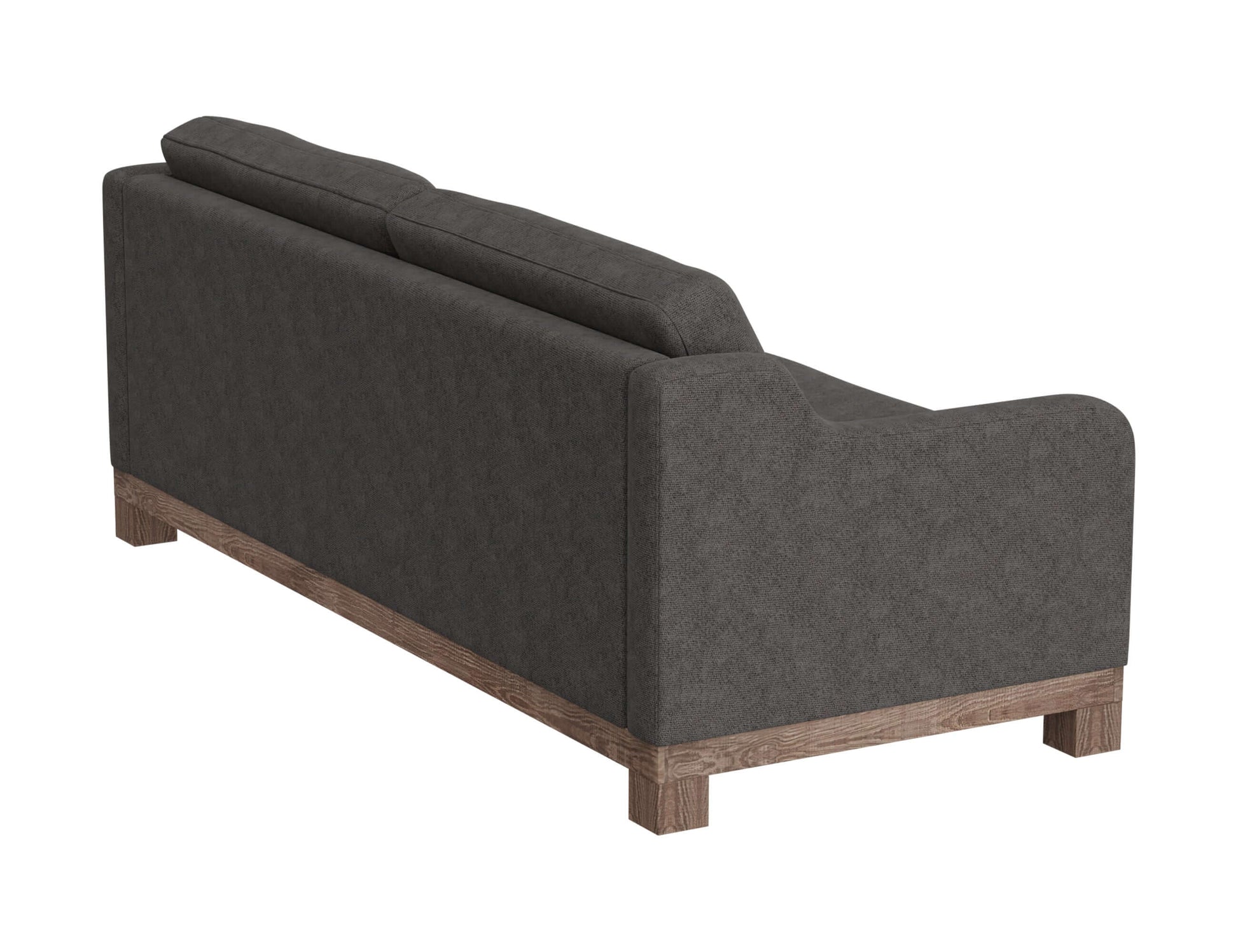 Wooden Frame & Base, Sofa - Iron Gray
